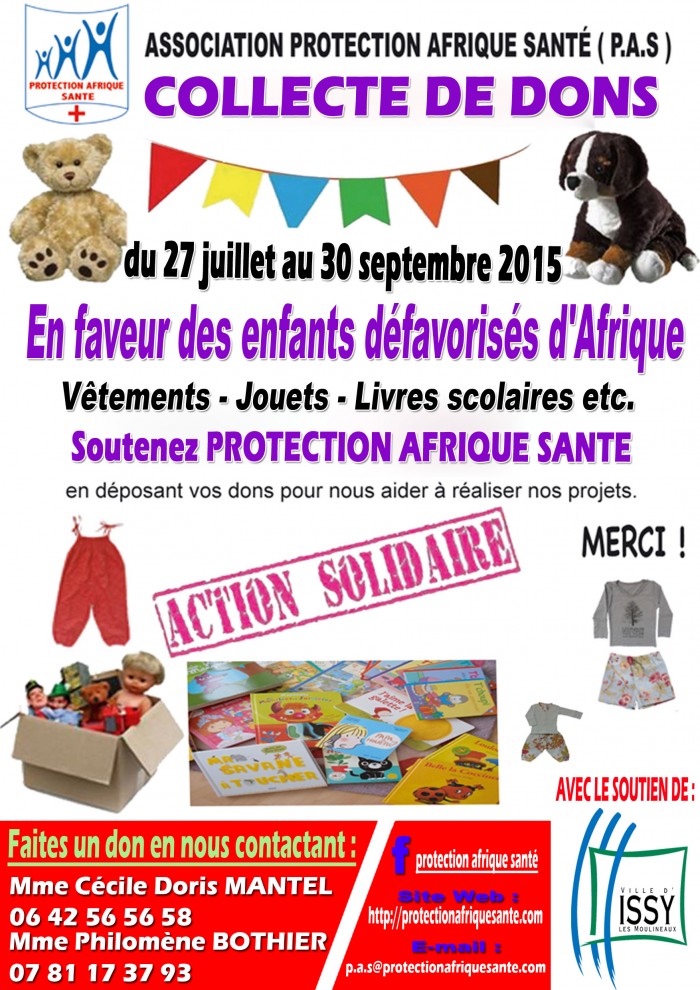 Collecte de dons 2015 Issy